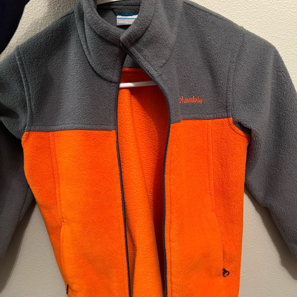 Orange and Gray XS Columbia fleece
